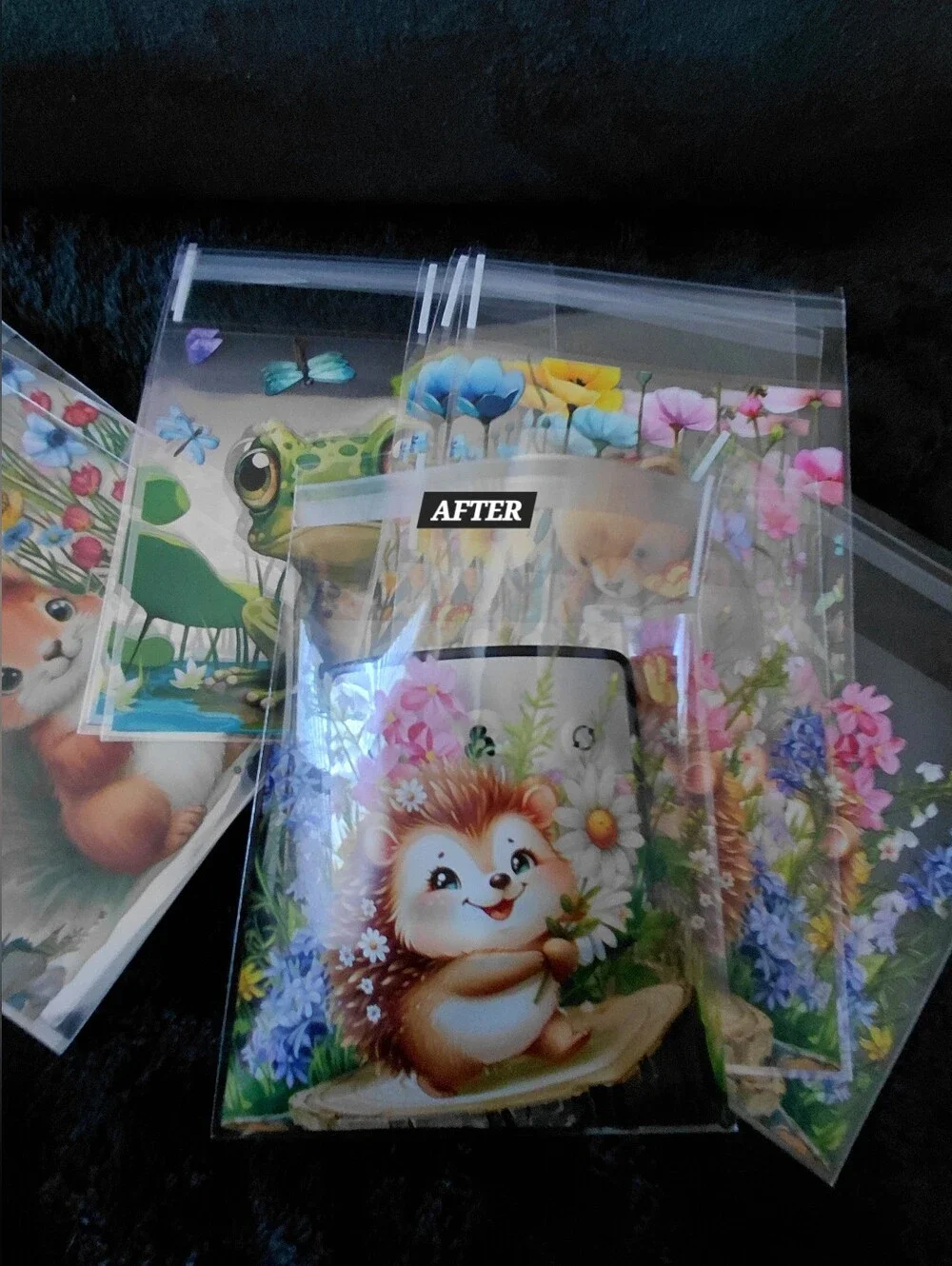 15ct. Self-Seal Recloseable Forrest Animals Print Treat/Jewelry Bags 3x5.